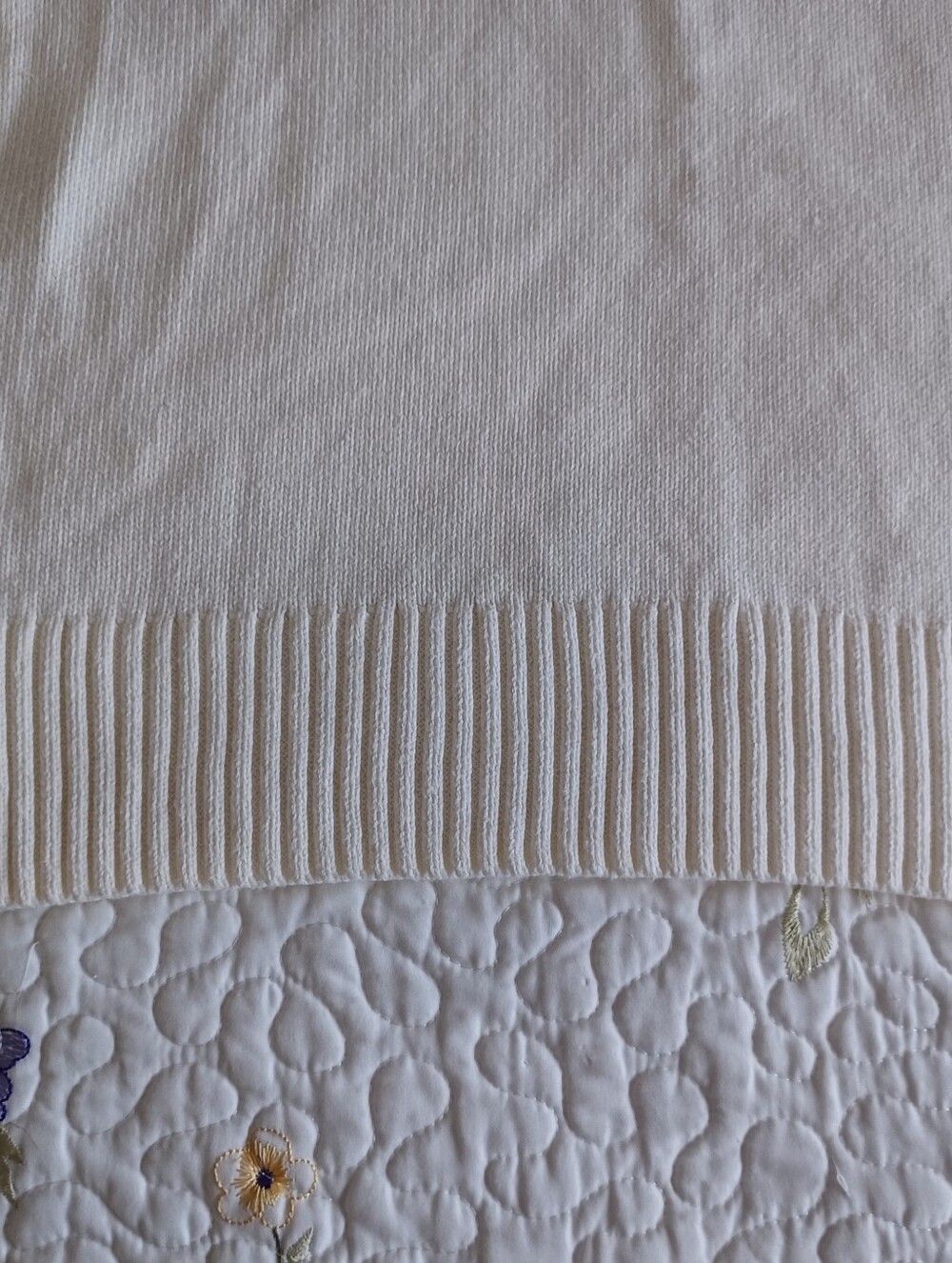Talbots Women’s Cream Ruffled Yoke Sweater size L - Picture 9 of 15